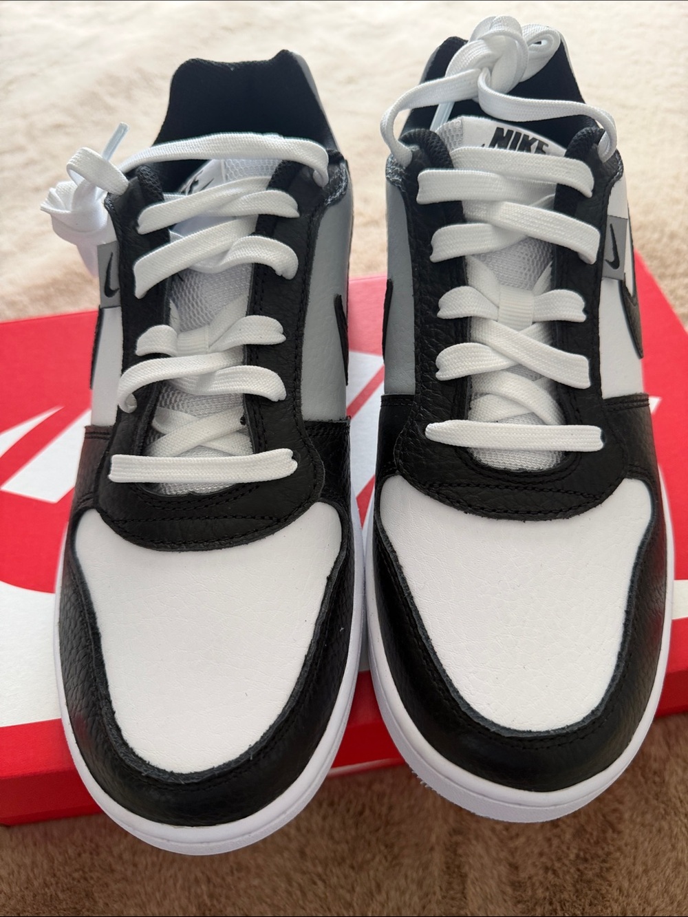 Nike Men’s Ebernon low premium wolf grey dunks NEW size 8 - Picture 2 of 7